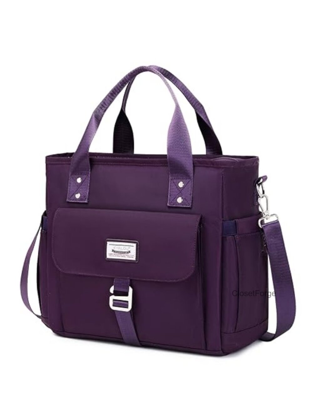 Medium Tote Purse Bag with Pockets Nylon Crossbody Handbag for Women